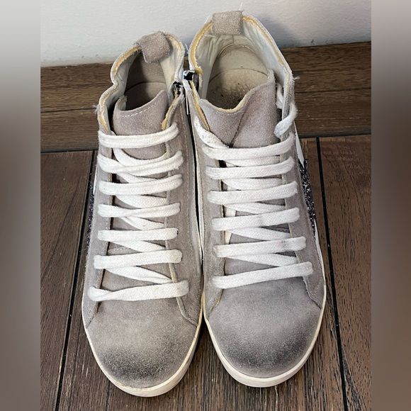 Steve Madden Wedge Distressed Star Sneakers Size 36 Women’s size 5.5 - Picture 5 of 8